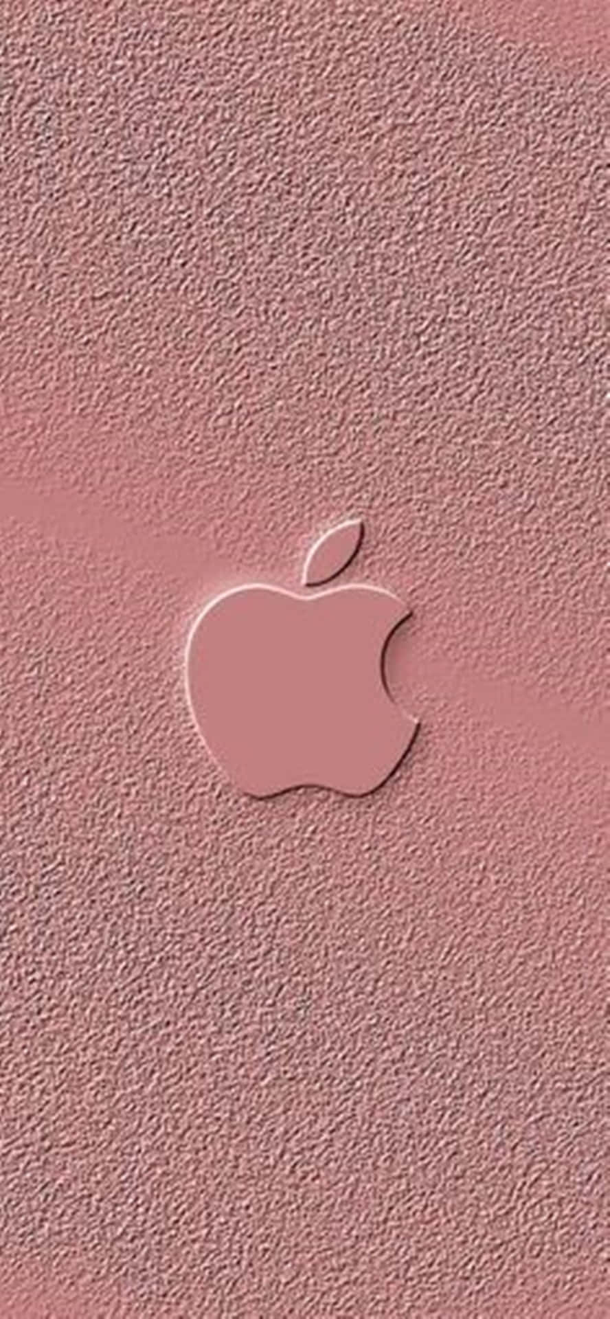 Pink Embossed Rose Gold Apple Background
