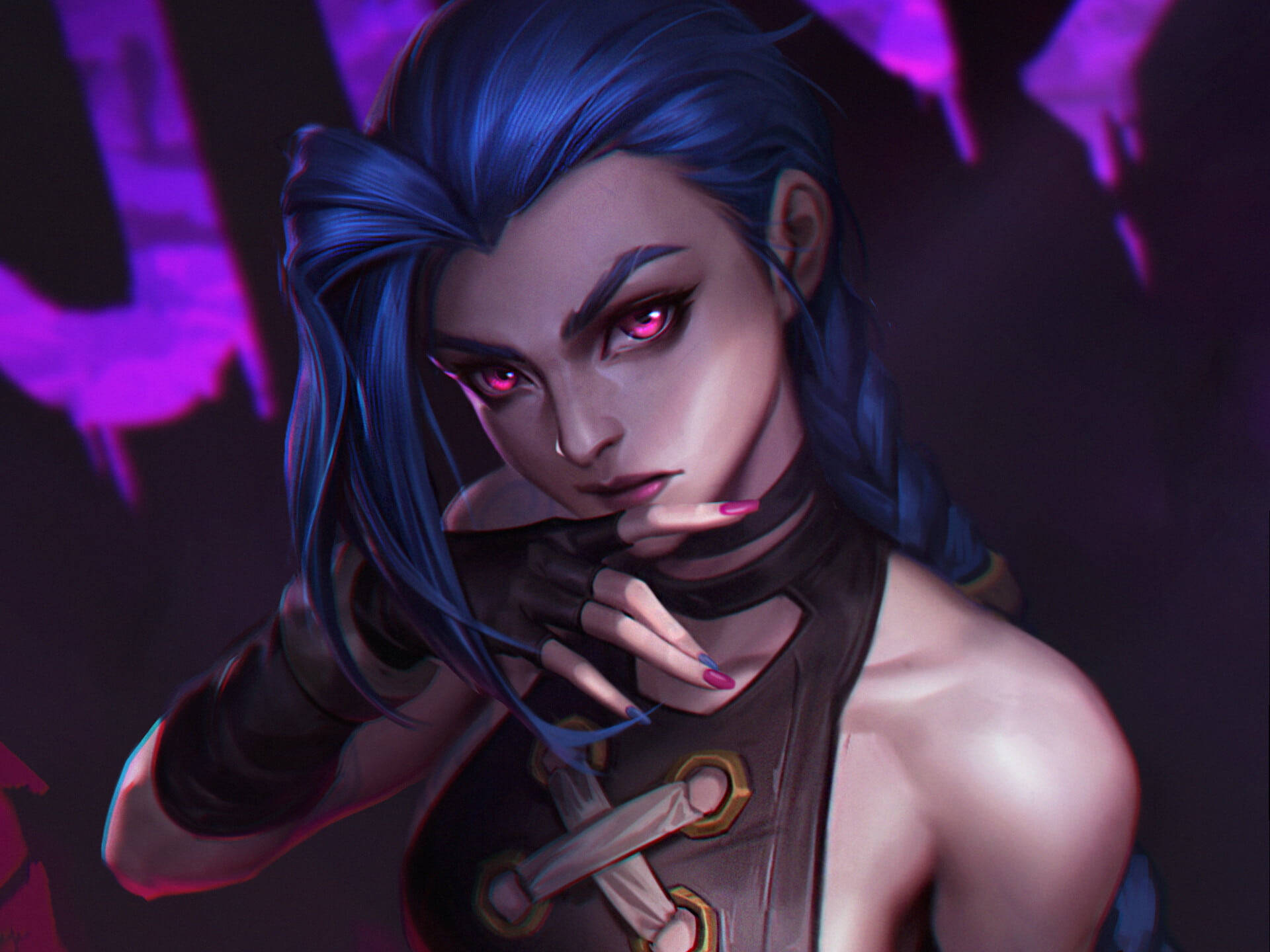 Pink Eyes Jinx Desktop