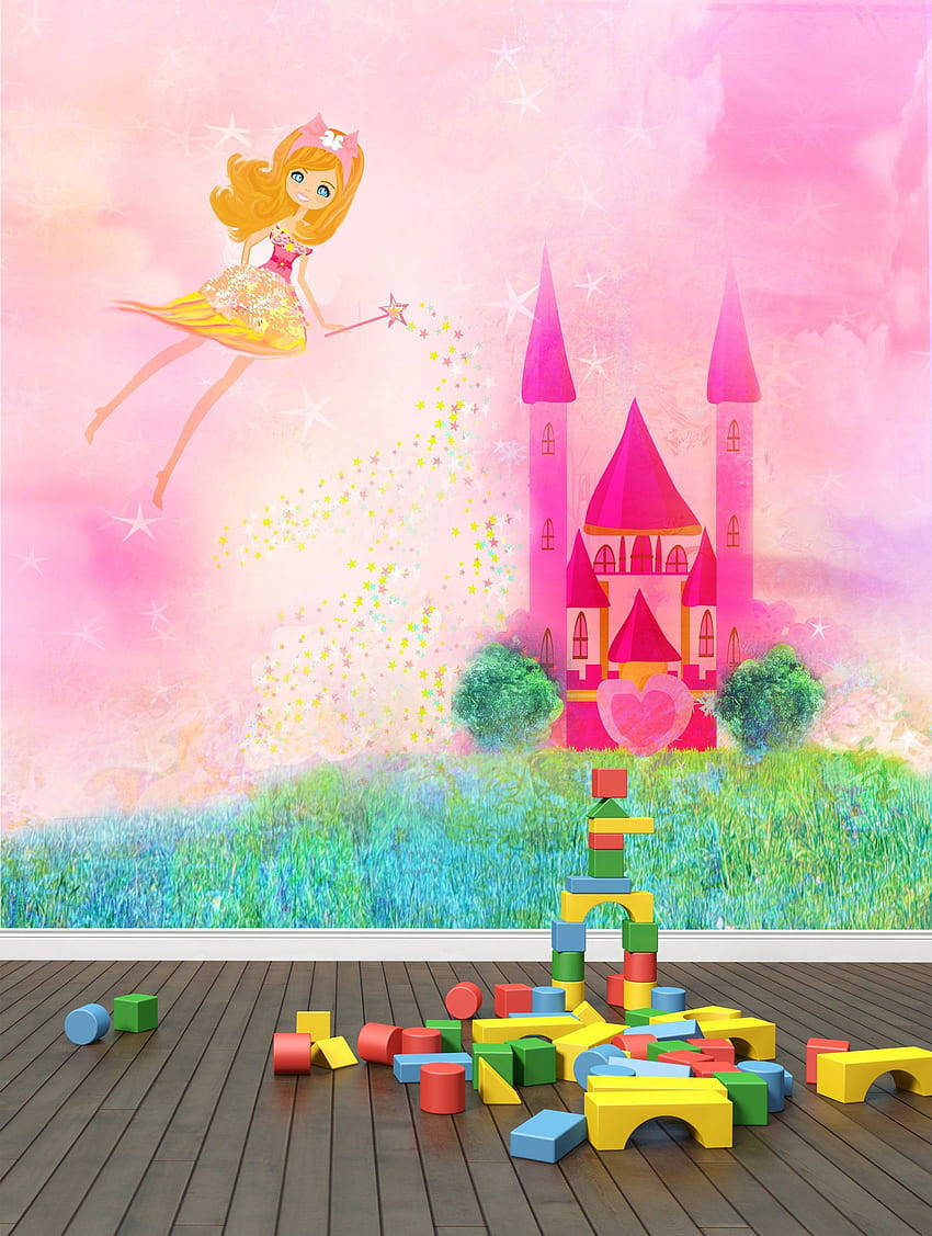 Pink Fairy Wall Art Background