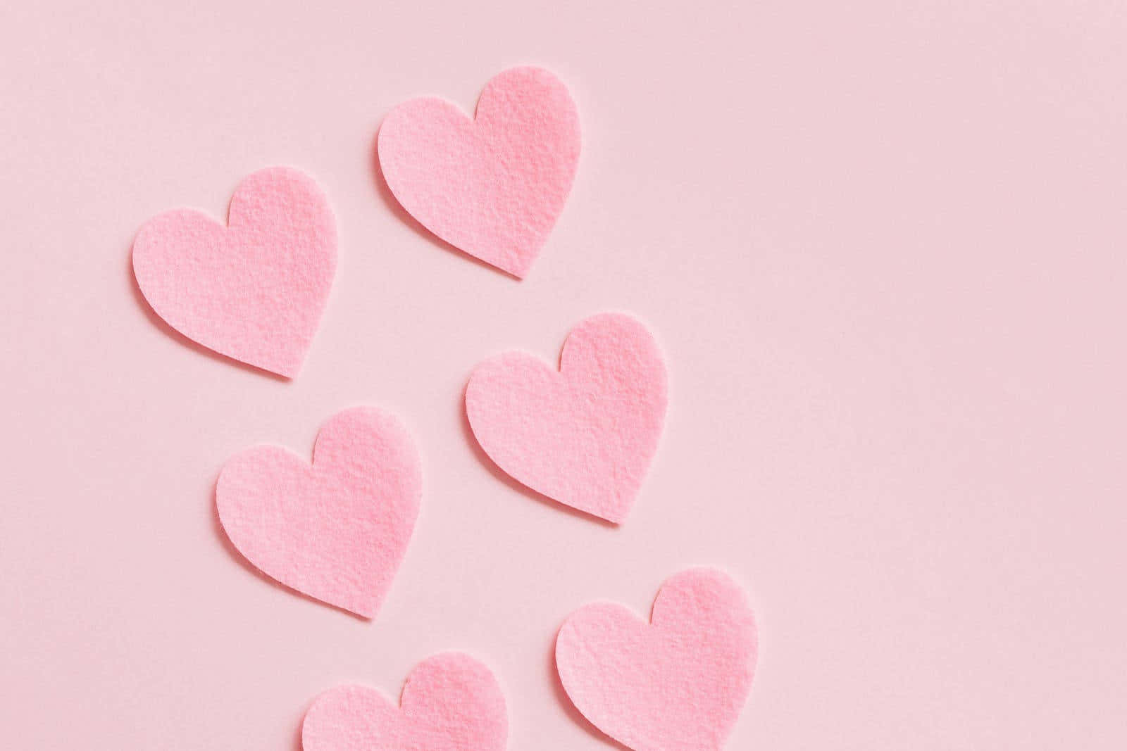 Pink Felt Hearts Background Background