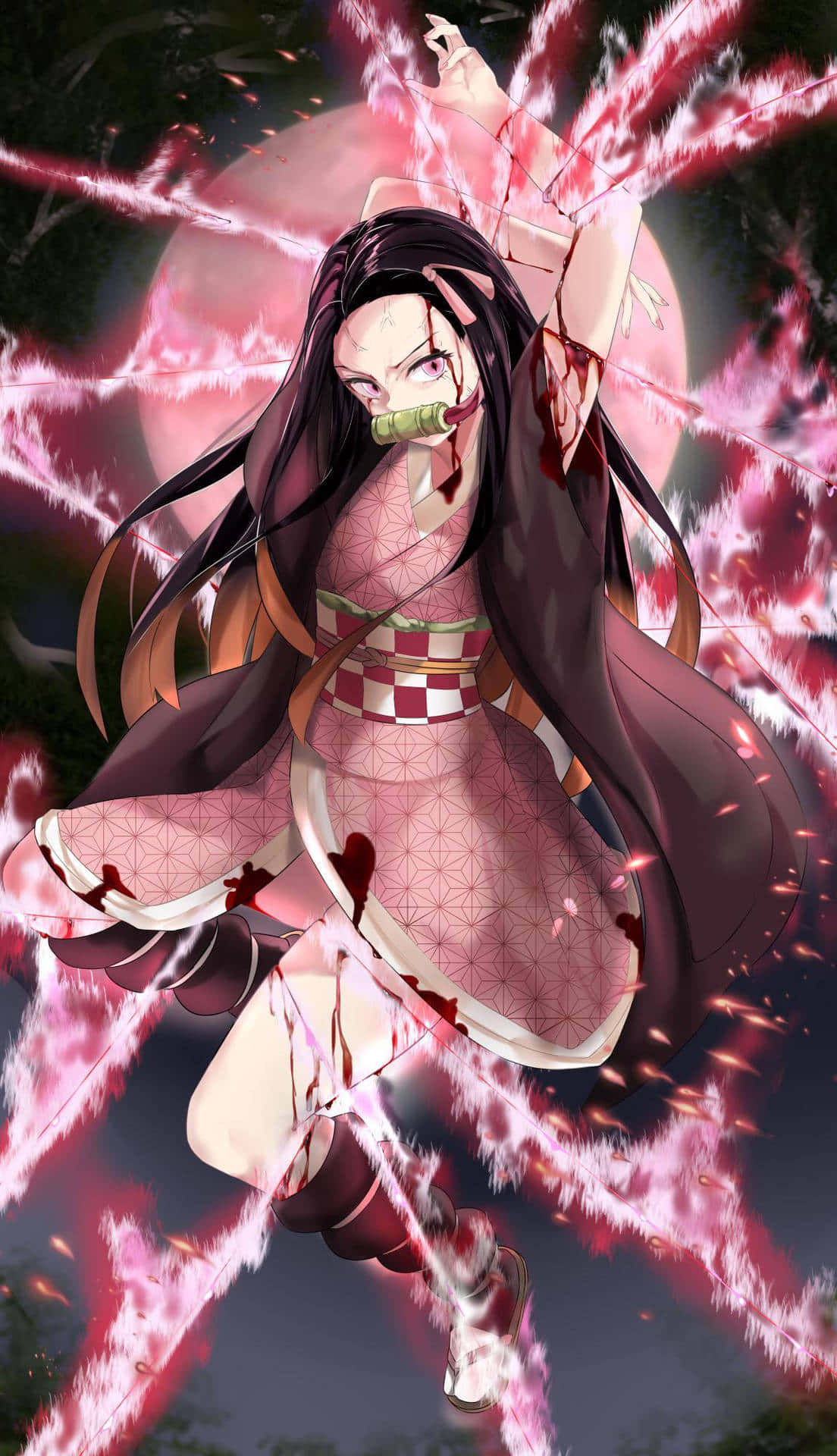 Pink Flames And A Samurai Girl Nezuko