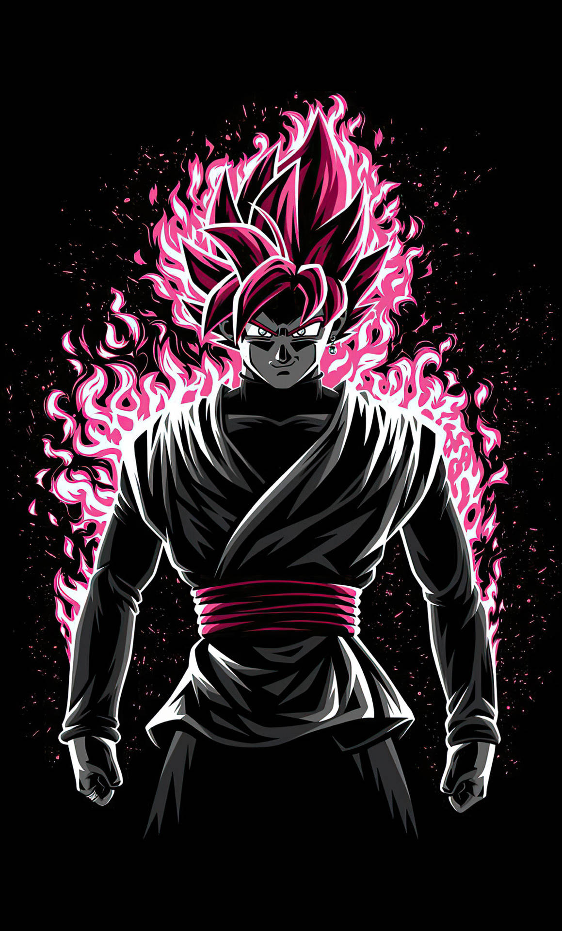 Pink Flames Goku Dragon Ball Z Iphone Background
