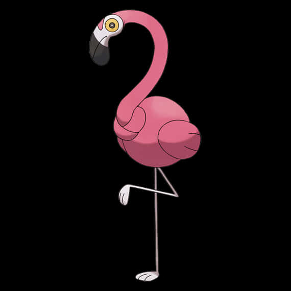 Pink Flamingo Cartoon Character Background