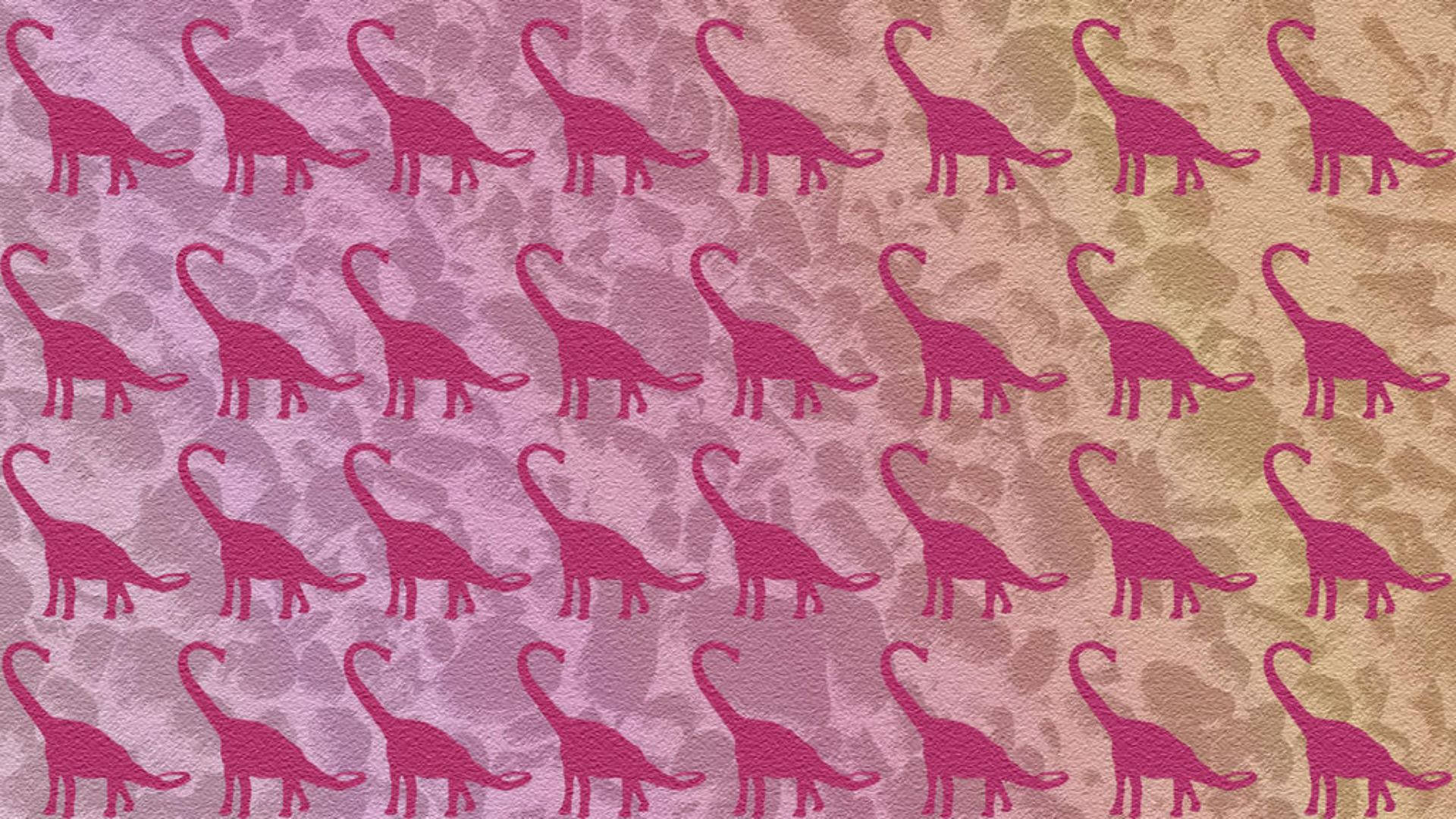 Pink Flamingos On A Pink Background Background