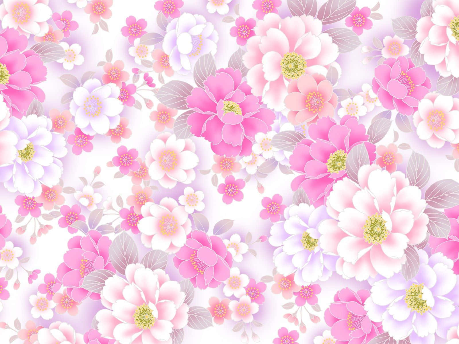 Pink Floral Enjoy The Beauty Of Nature With This Stunning Pink Floral Wallpaper!