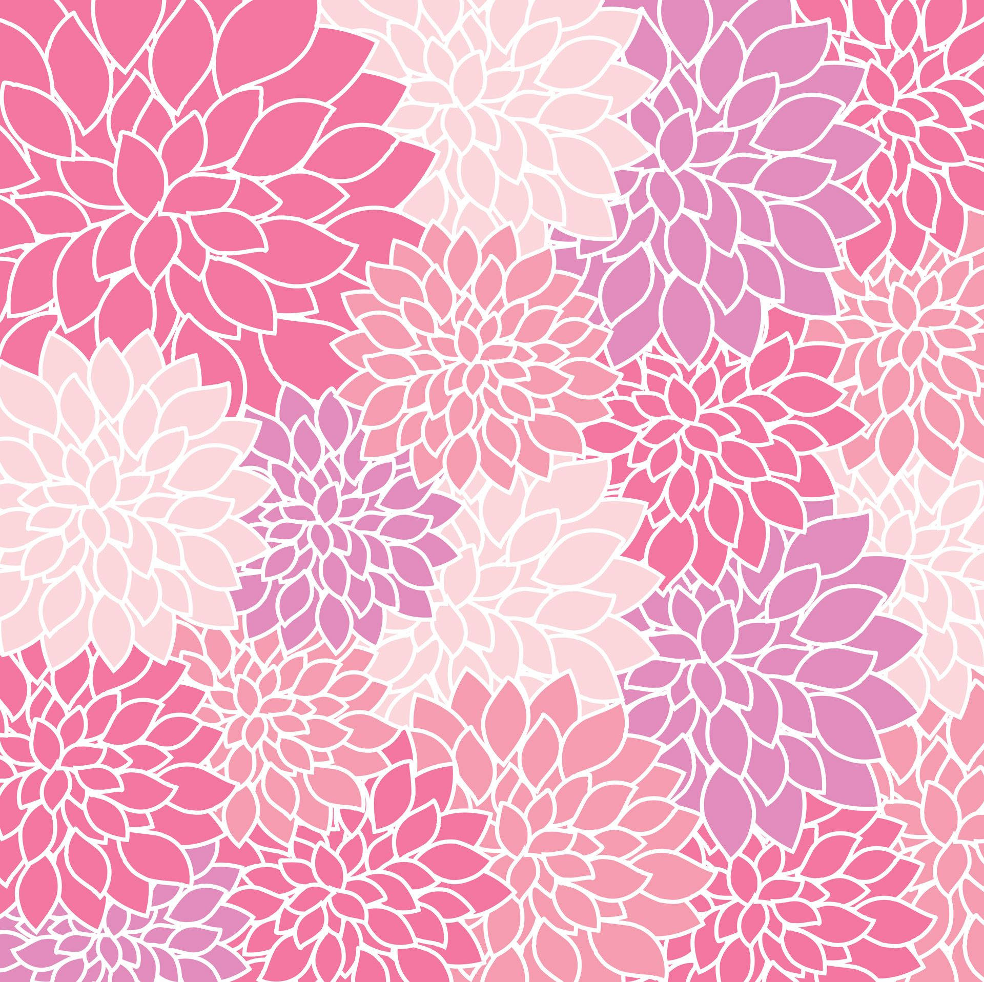 Pink Floral Mosaic Background