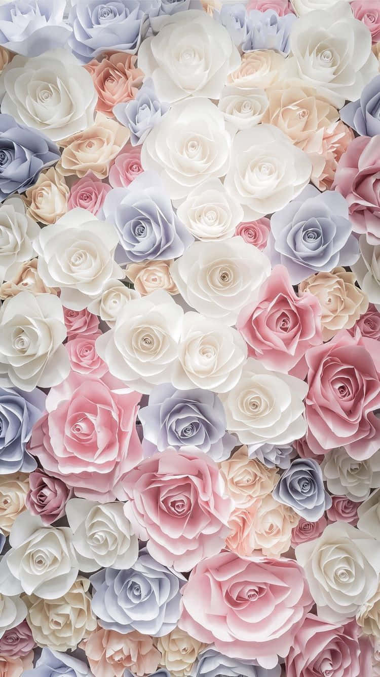 Pink Floral Wall Background