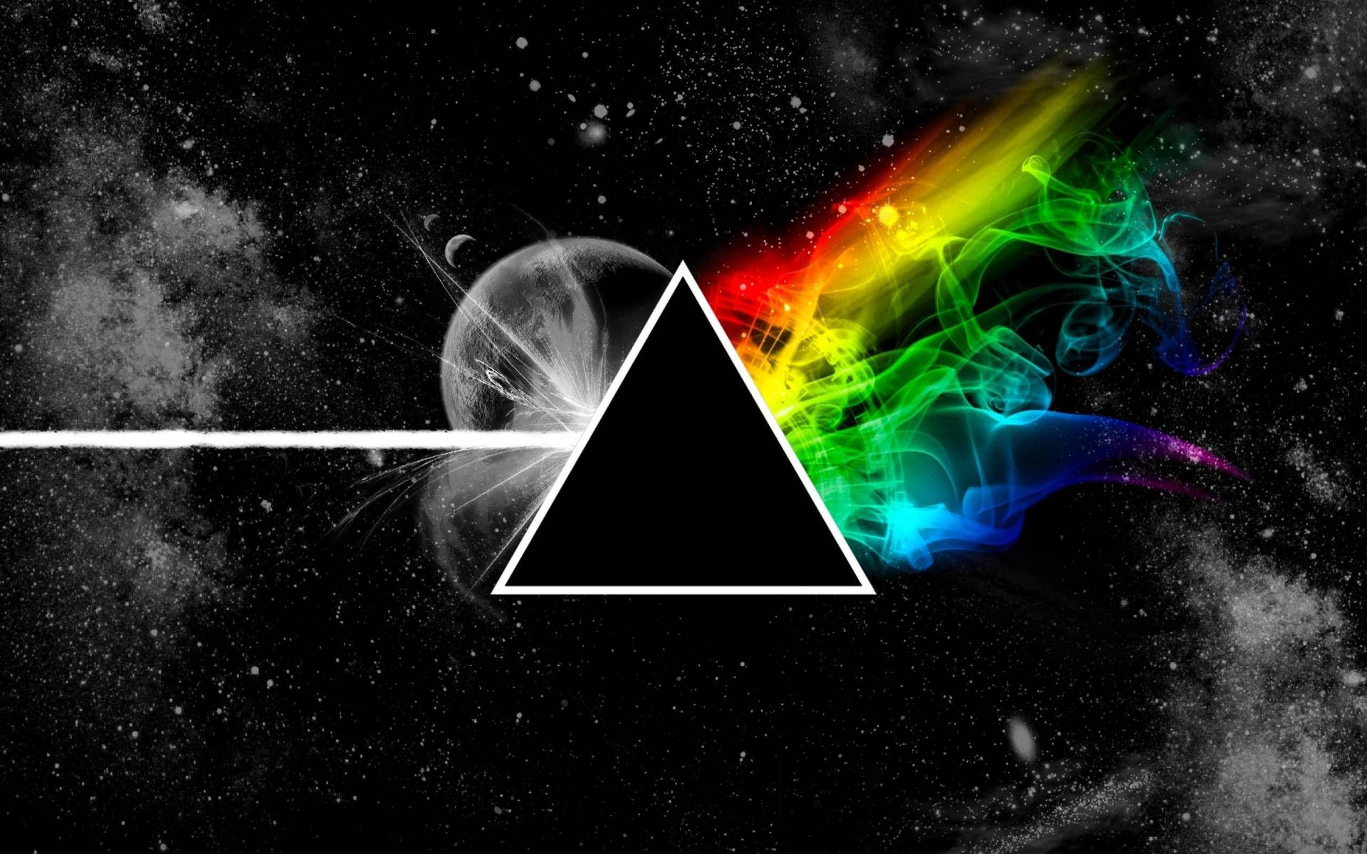 Pink Floyd 4k The Dark Side Of The Moon In Space Background