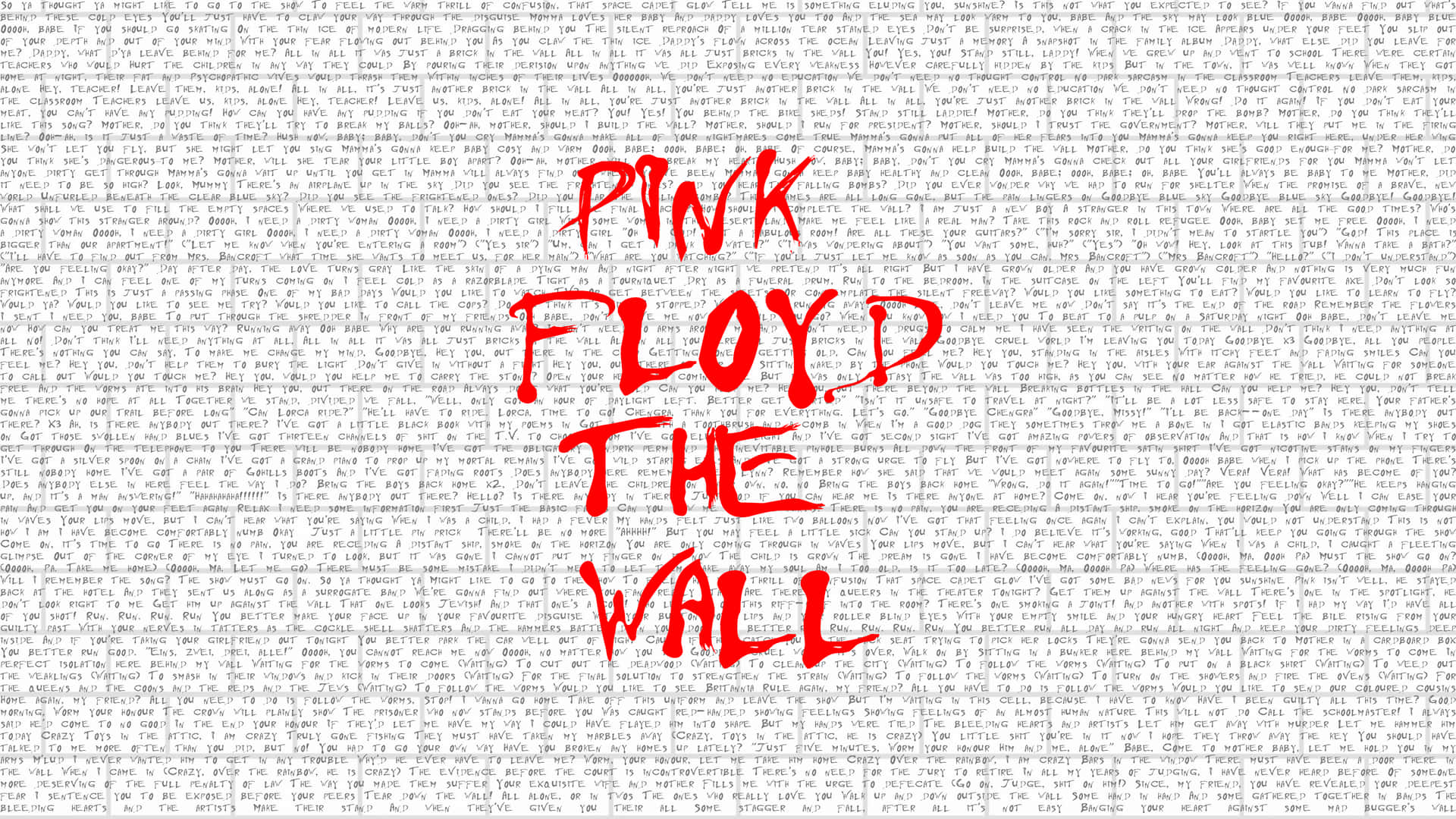 Pink Floyd's Iconic Album And Film, The Wall