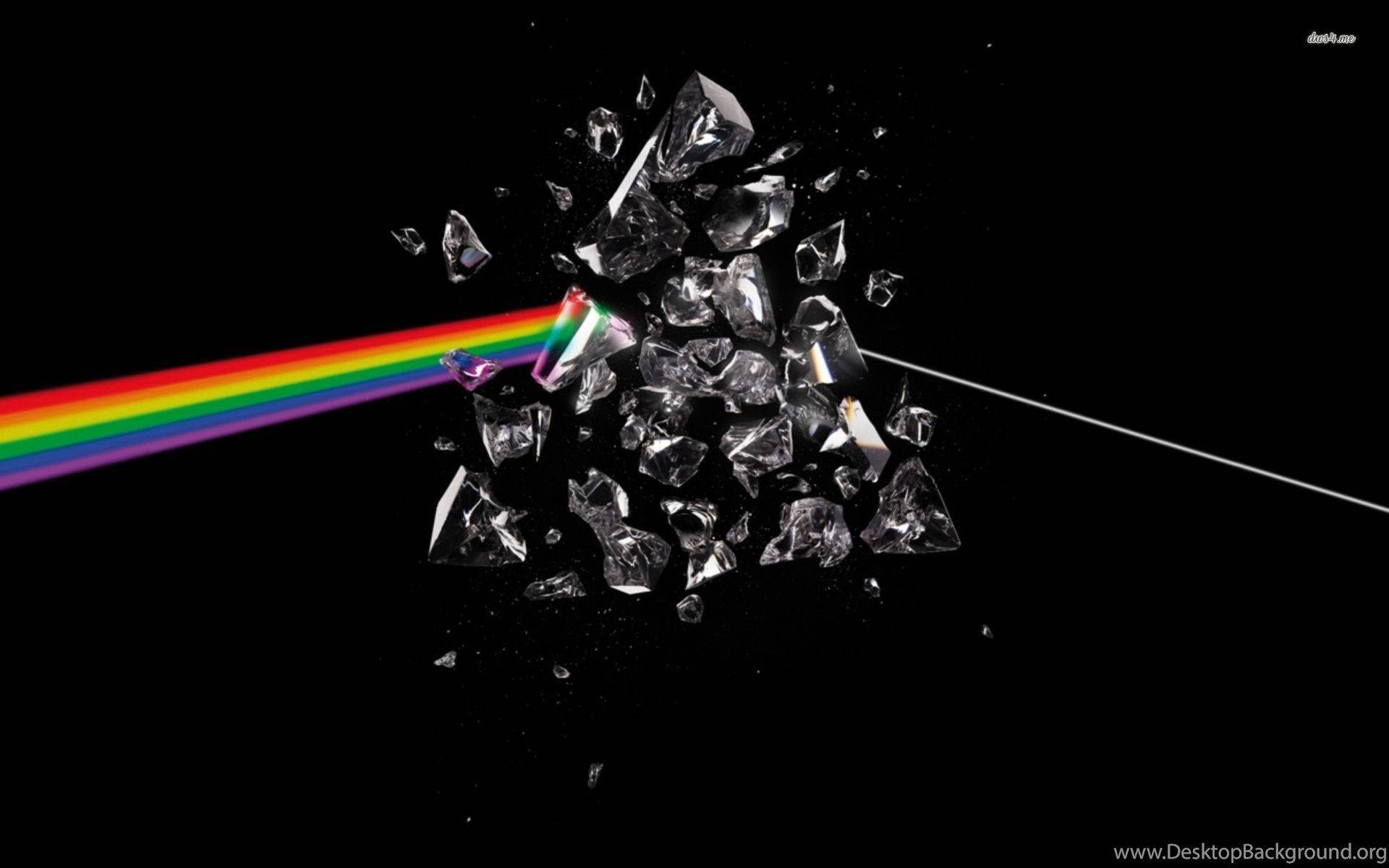 Pink Floyd Shattered Prism Glass Background