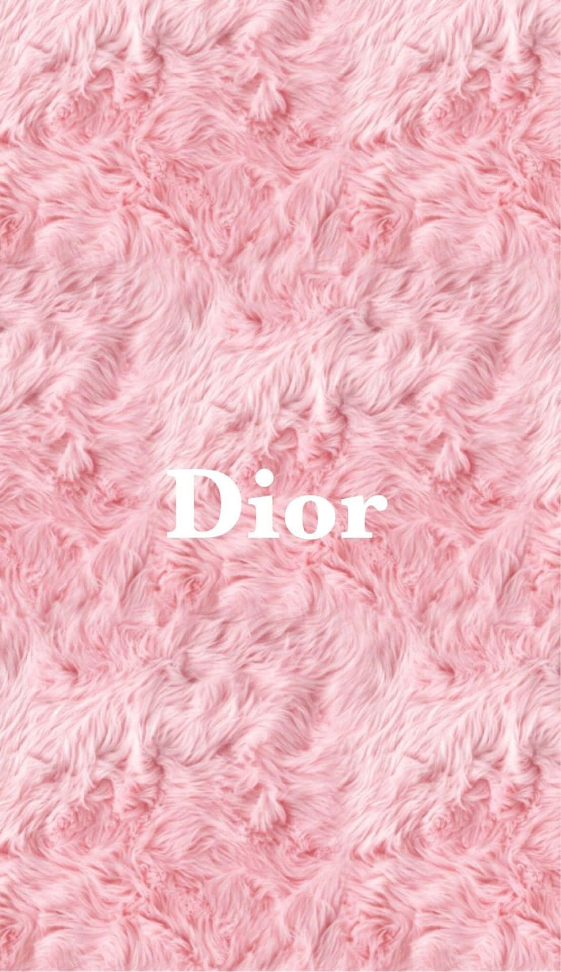 Pink Fur Texture Dior Branding Background