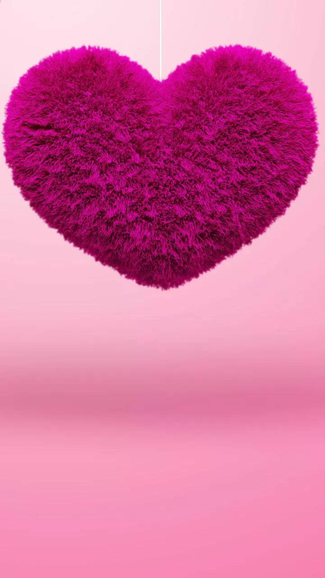 Pink Fuzzy Heart Background