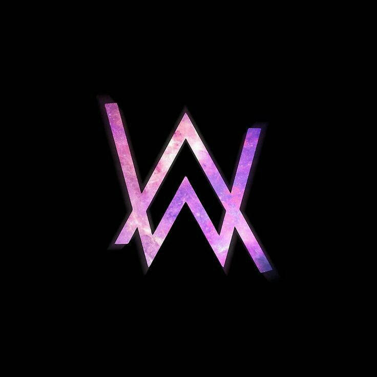 Pink Galactic Alan Walker Logo Background