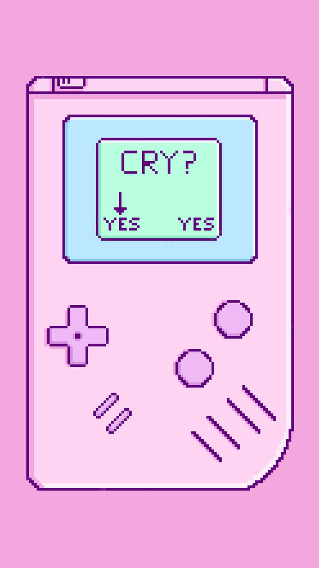 Pink Game Boy Cry Menu Background