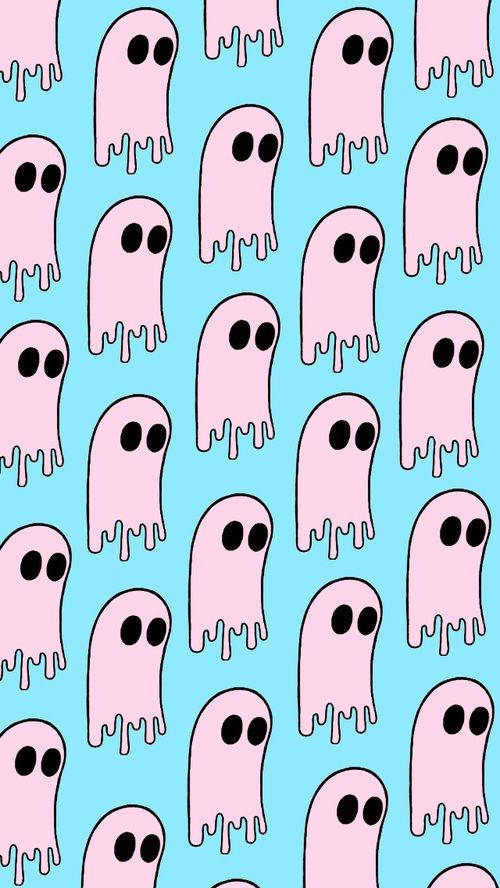 Pink Ghosts Plain Aesthetic