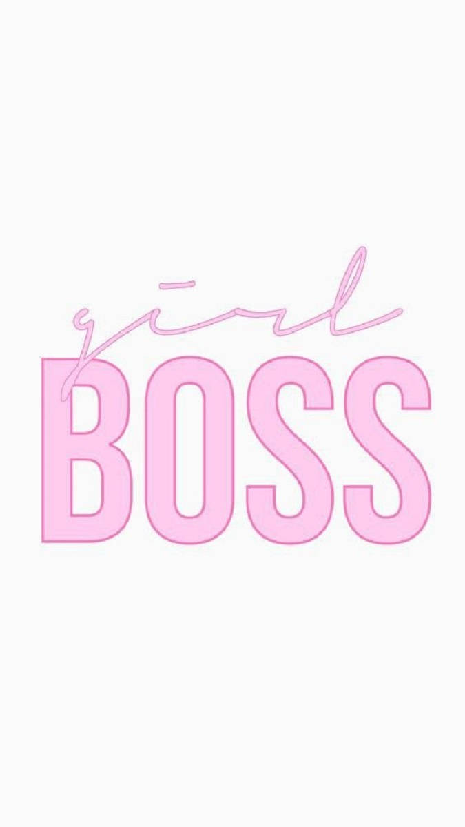 Pink Girl Boss In White Background