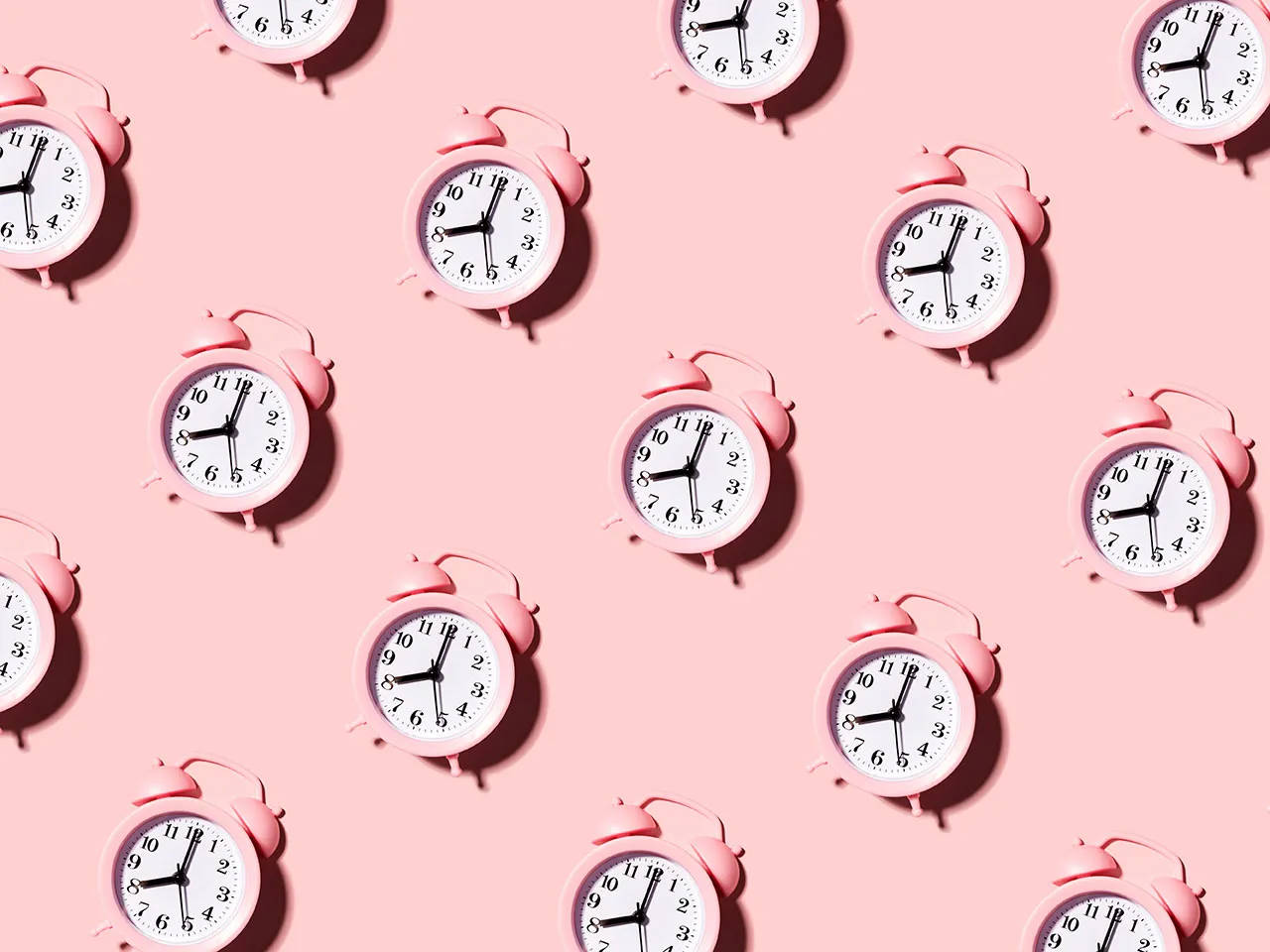 Pink Girly Alarm Clocks Background