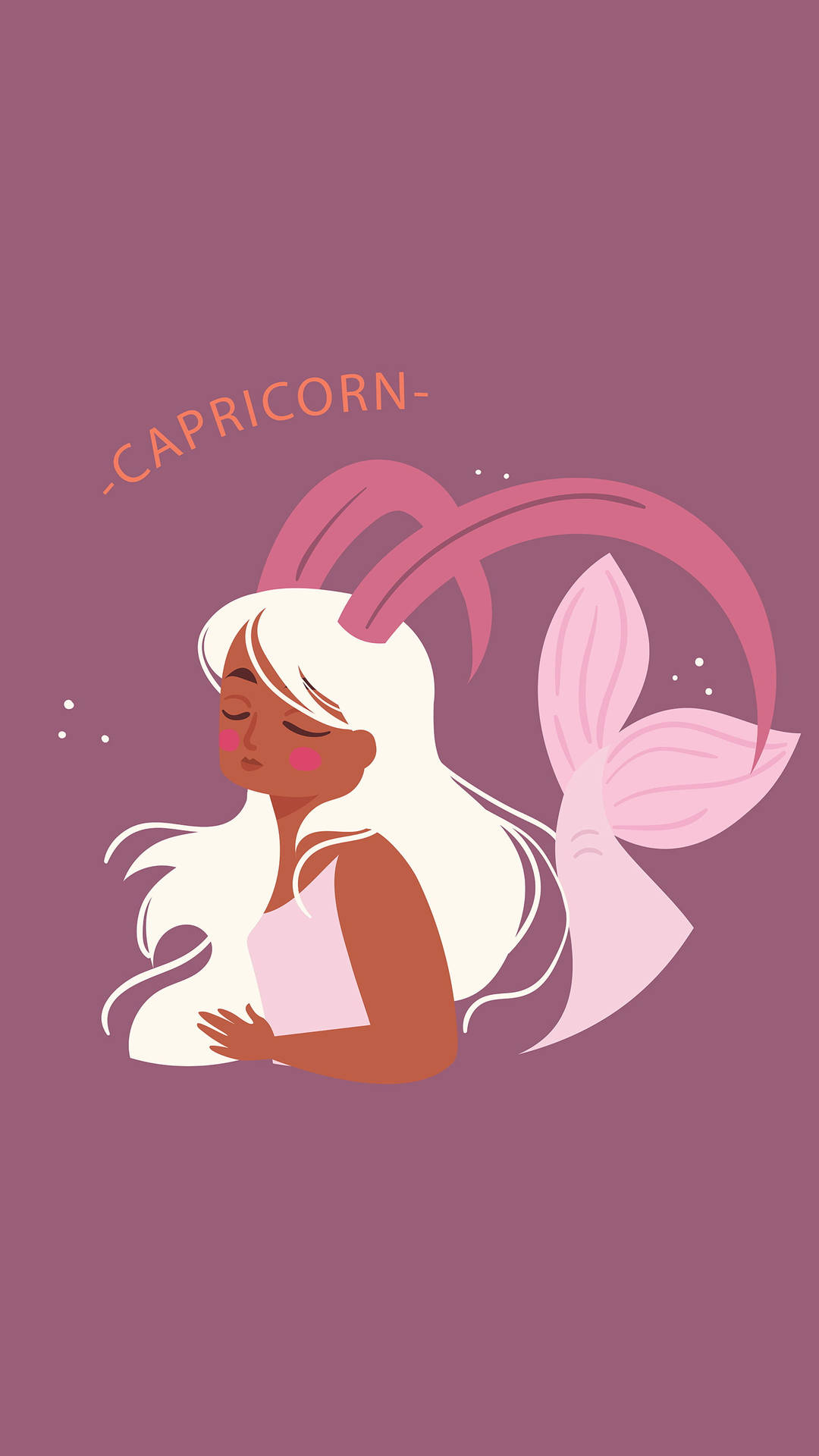 Pink Girly Capricorn Background
