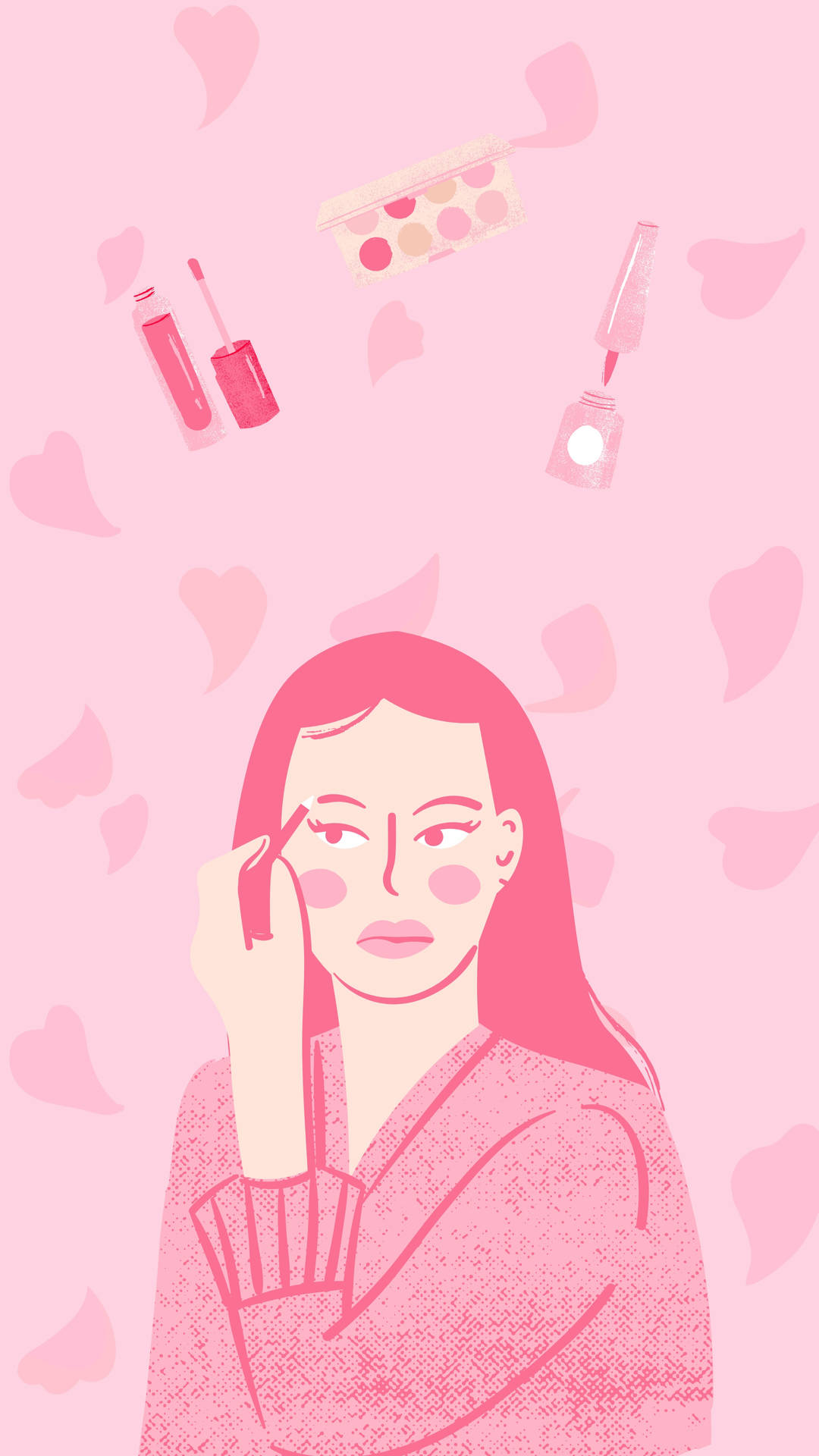 Pink Girly Make-up Graphic