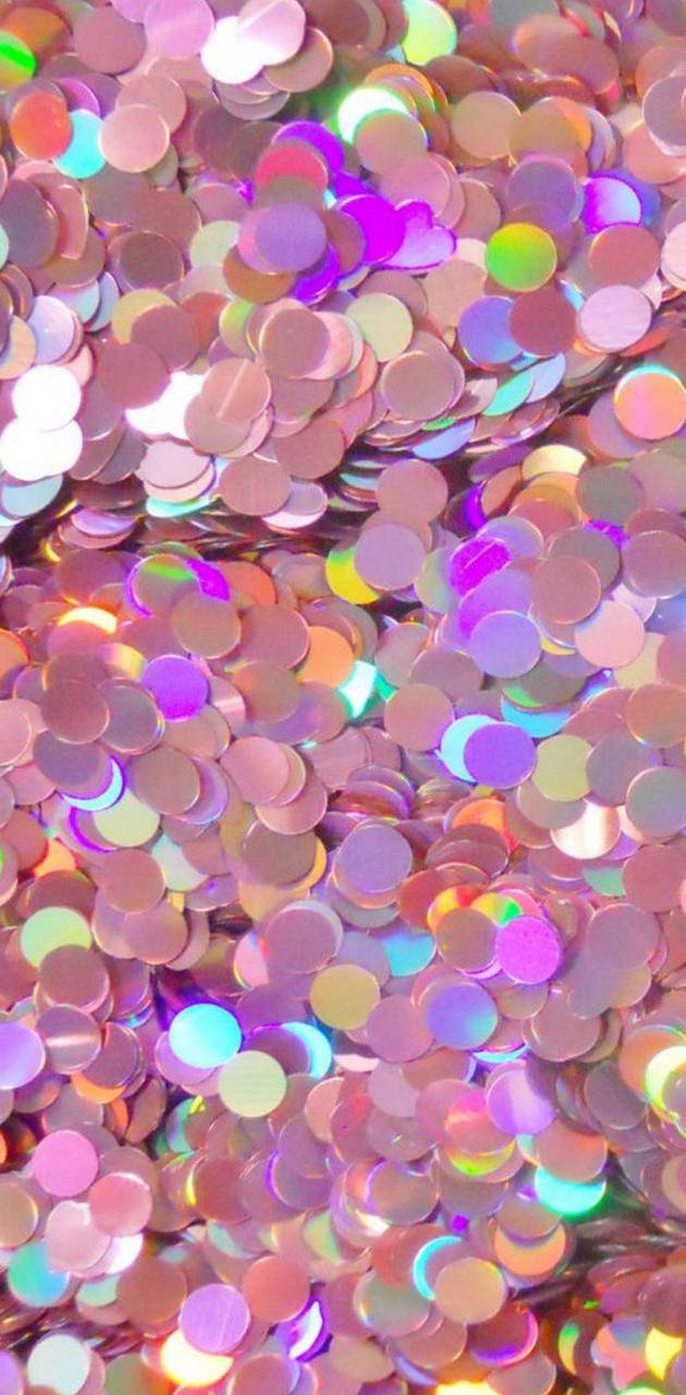 Pink Glitter In Spherical Shapes Background