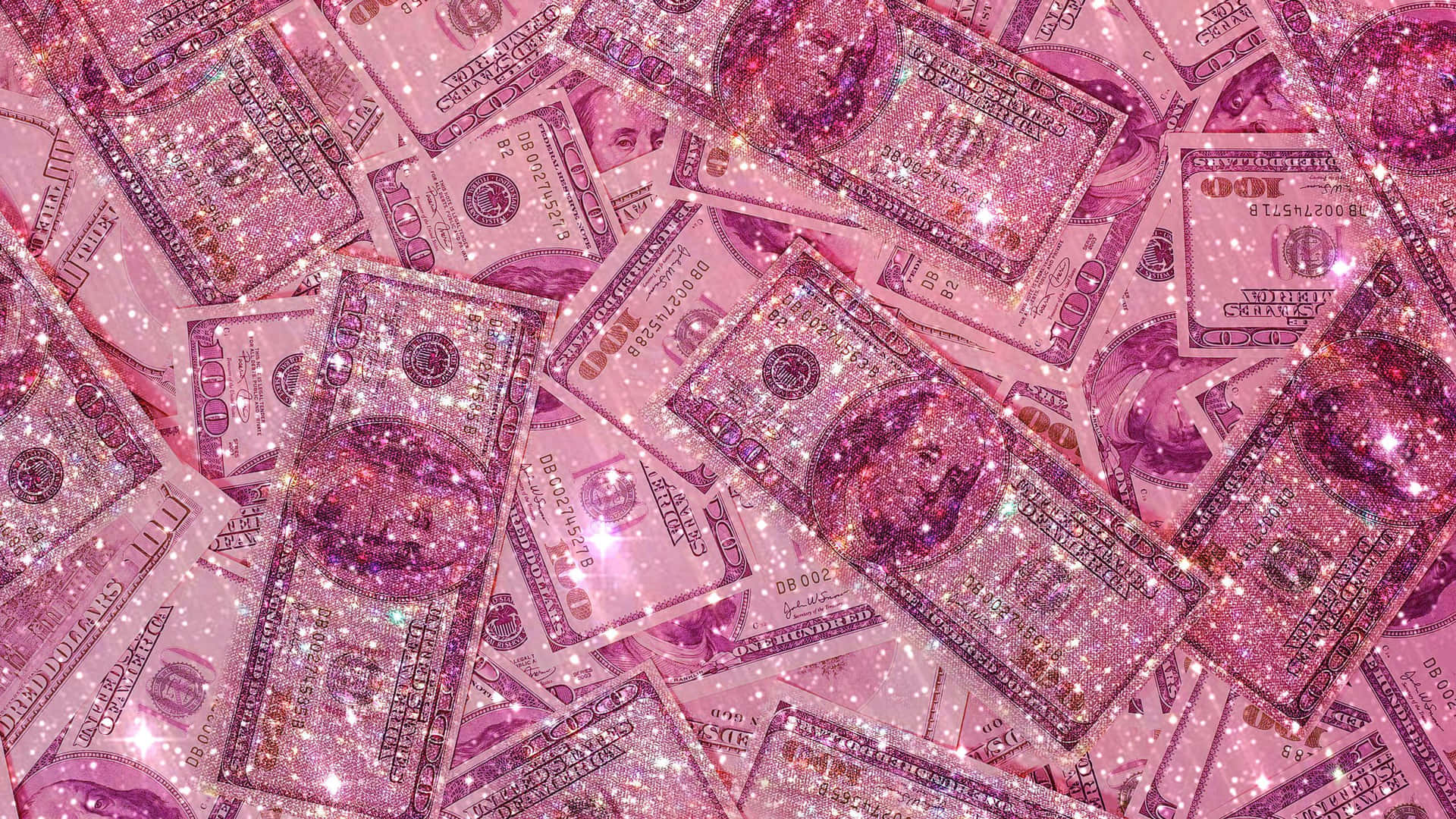 Pink Glitter Money Background Background
