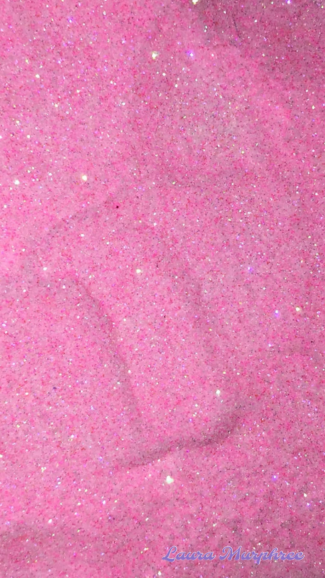 Pink Glitter Sand With A Pink Glitter Background