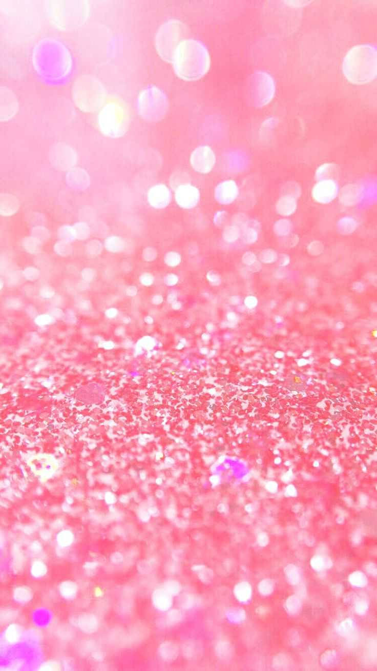 Pink Glitter With Light Blurry Sparkles Background