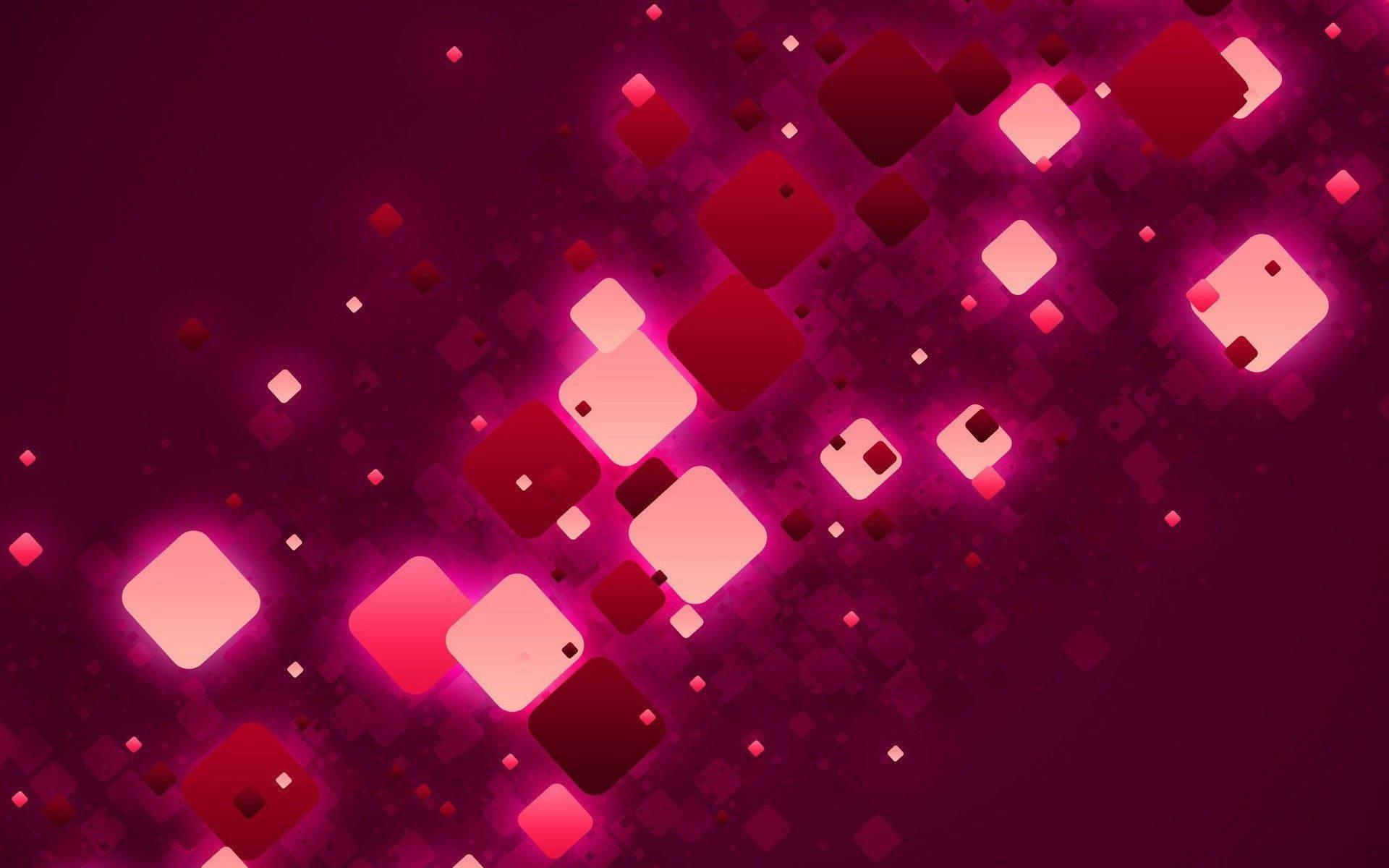 Pink Glowing Squares Digital Art Background