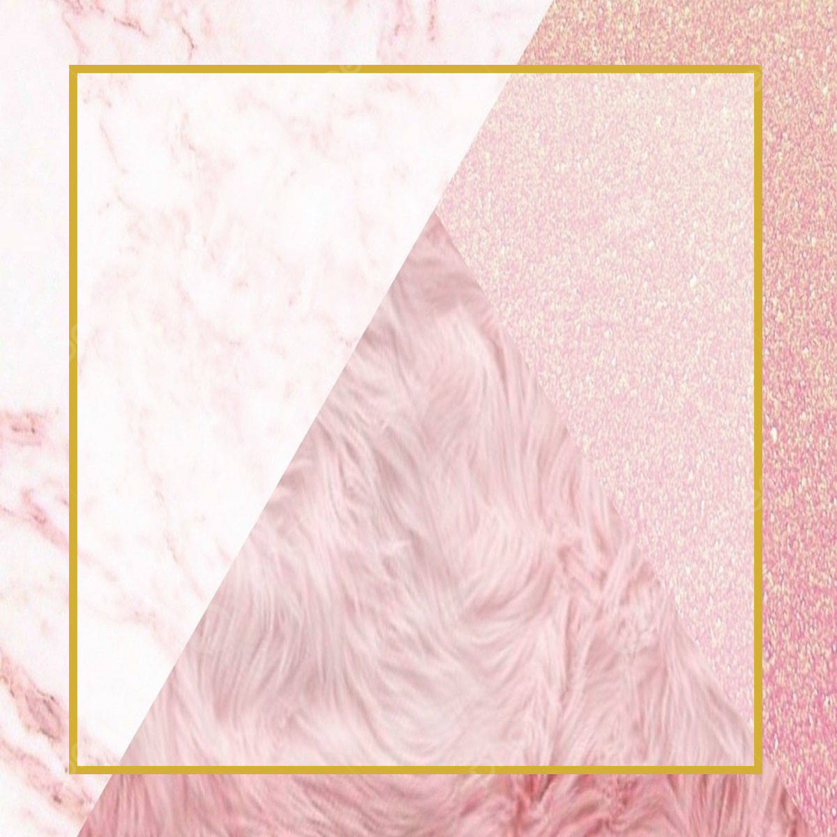 Pink Gold Frame Marble Background