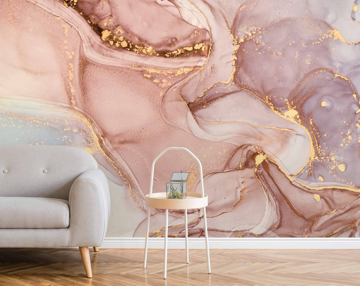 Pink Gold Marble Background Background