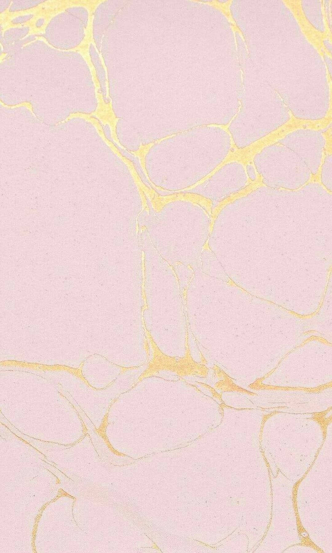 Pink Gold Marble Cracks Background