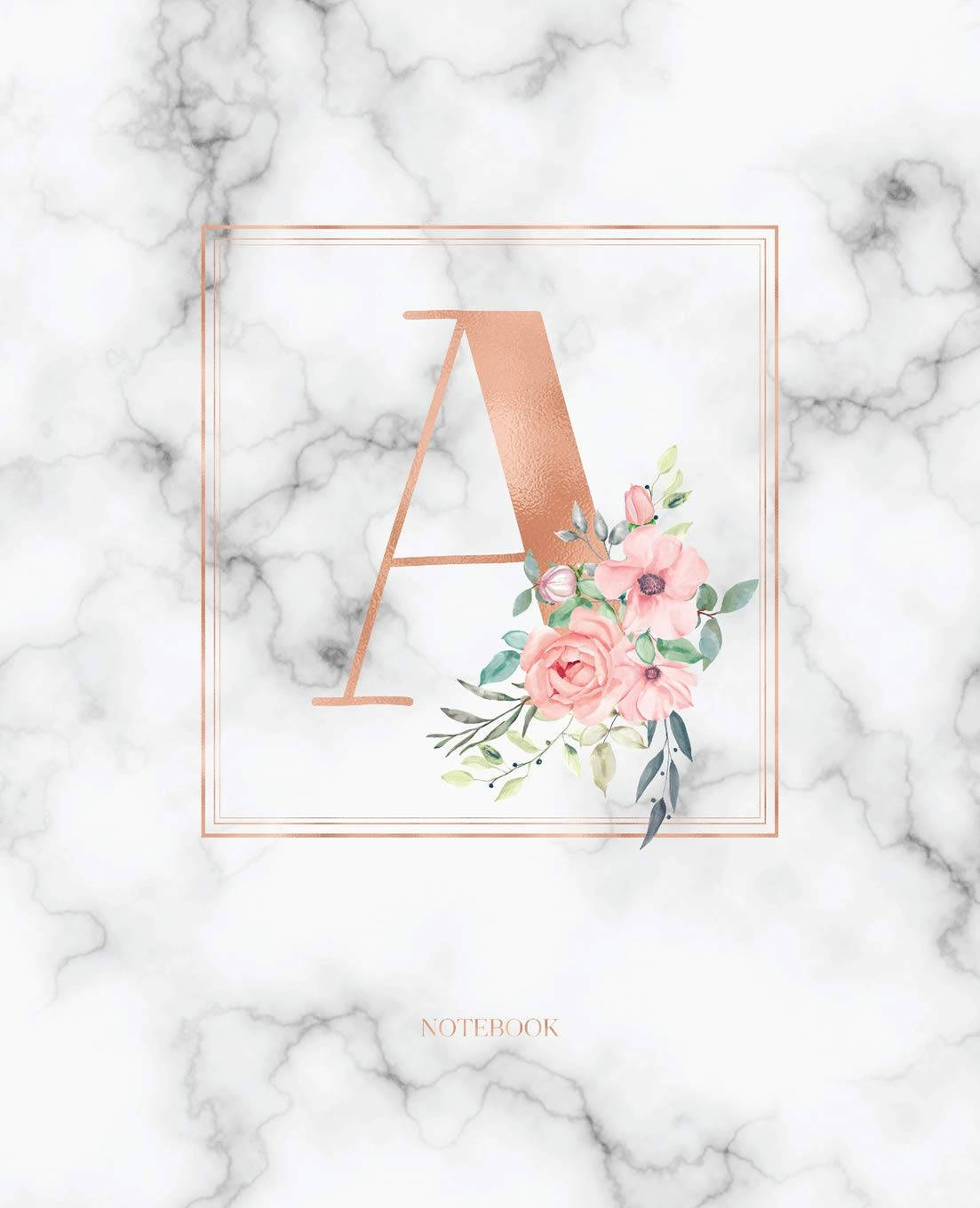 Pink Gold Marble Letter A Background