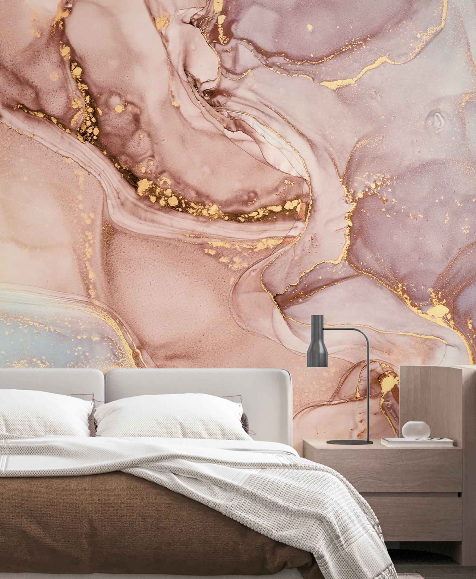 Pink Gold Marble Room Background