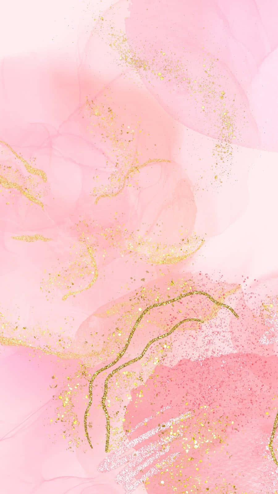 Pink Gold Watercolor Background Background
