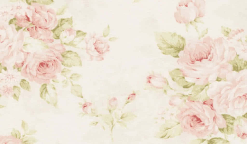 Pink Green Floral Design Background