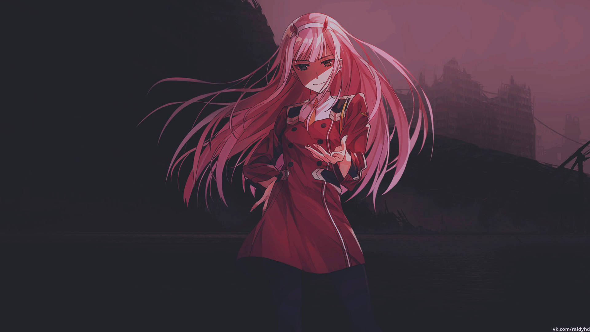 Pink-haired Animated Girl Background