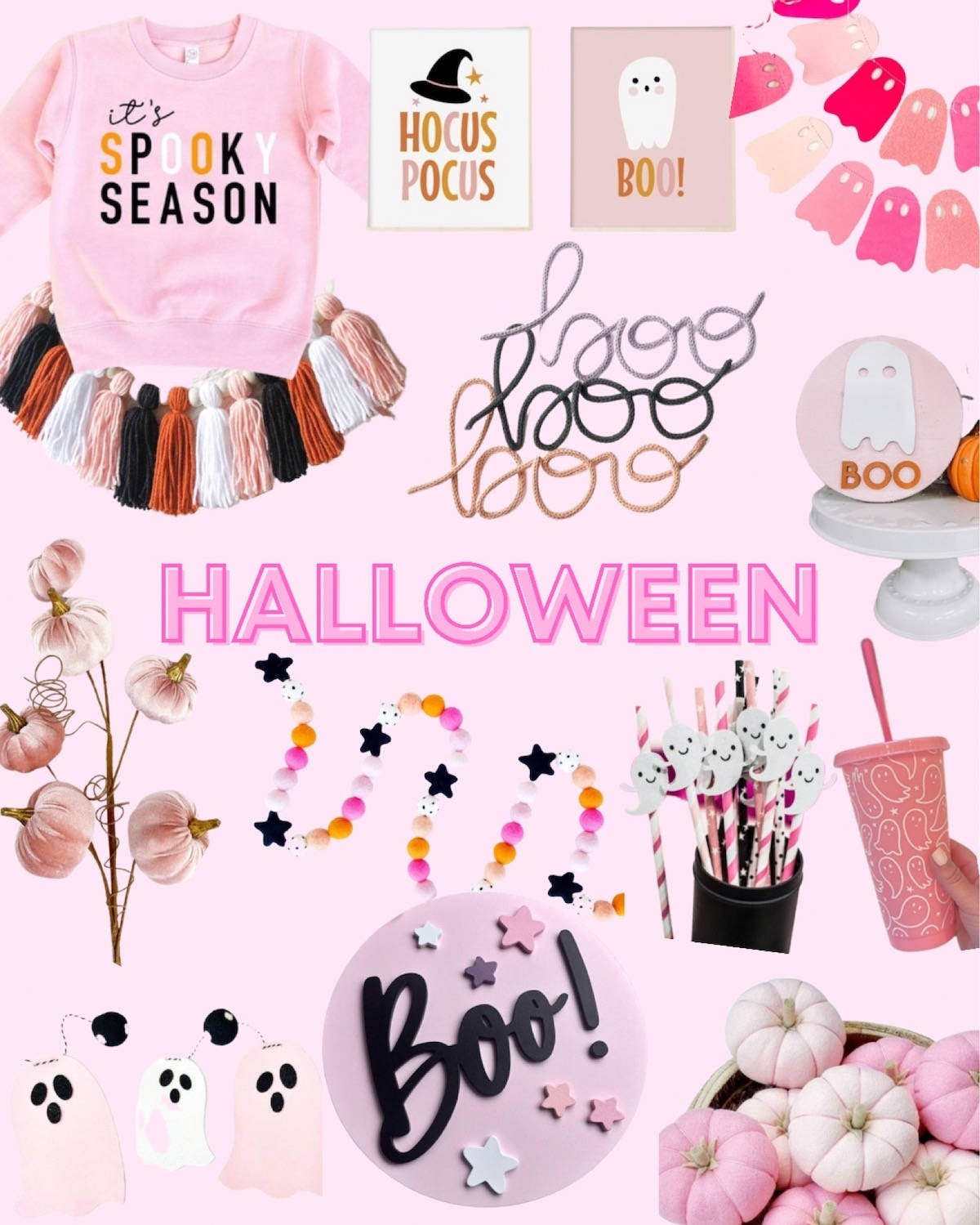 Pink Halloween Party Ideas Background