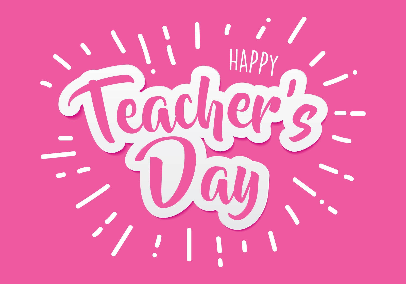 Pink Happy Teachers' Day Background