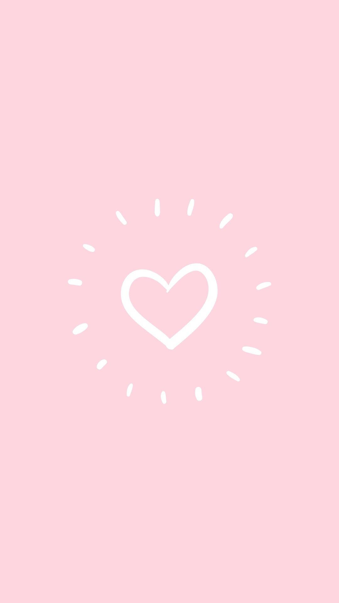 Pink Heart Aesthetic Background