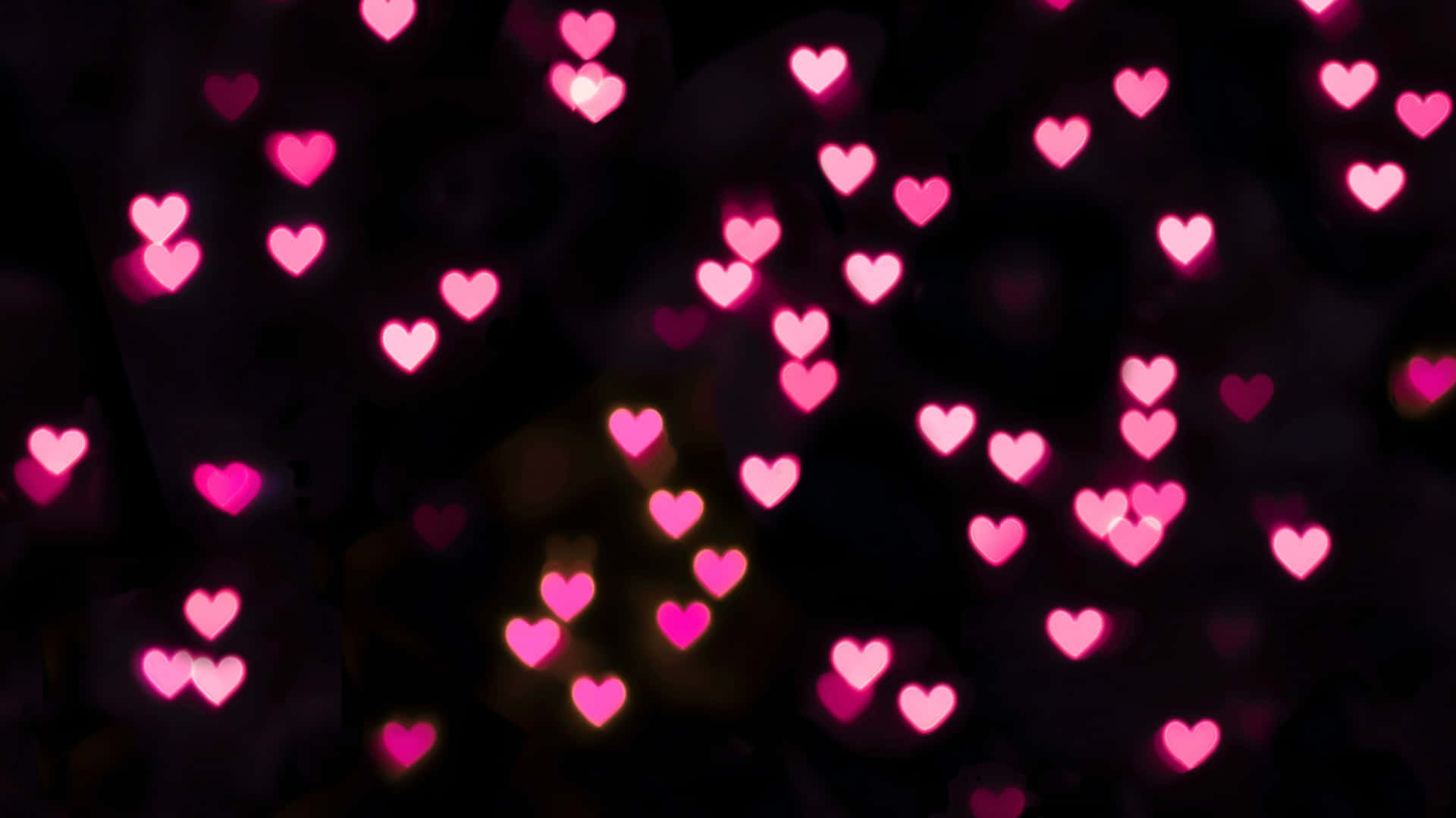 Pink Heart Bokeh Background Background