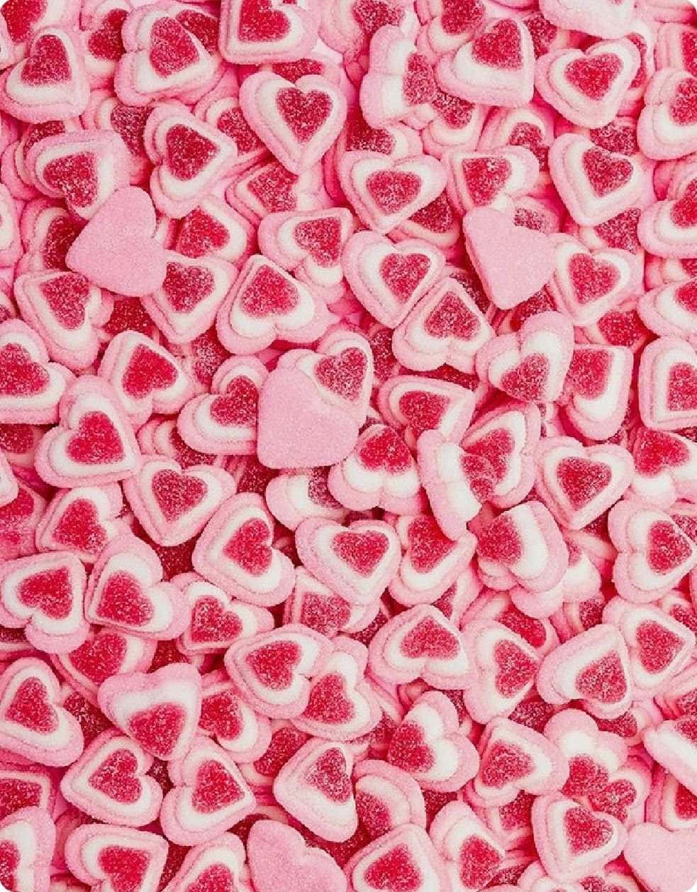 Pink Heart Candies Lovecore Texture