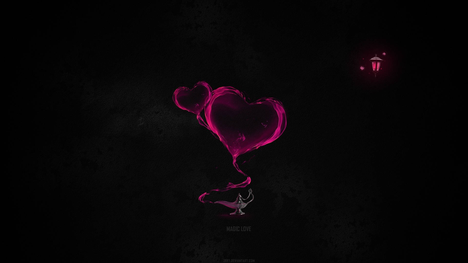 Pink Heart Cool Black