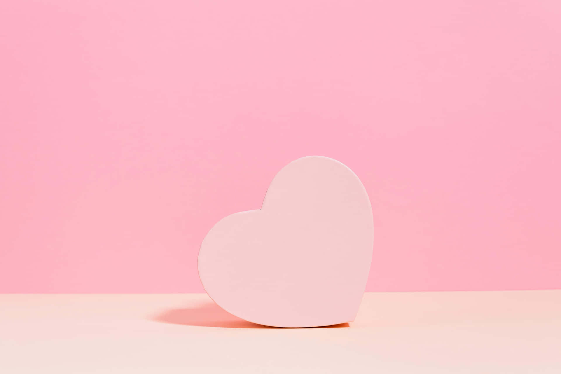 Pink Heart Minimalist Background Background