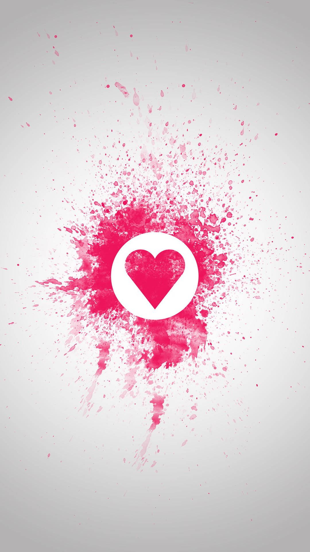 Pink Heart Paint Splash Background