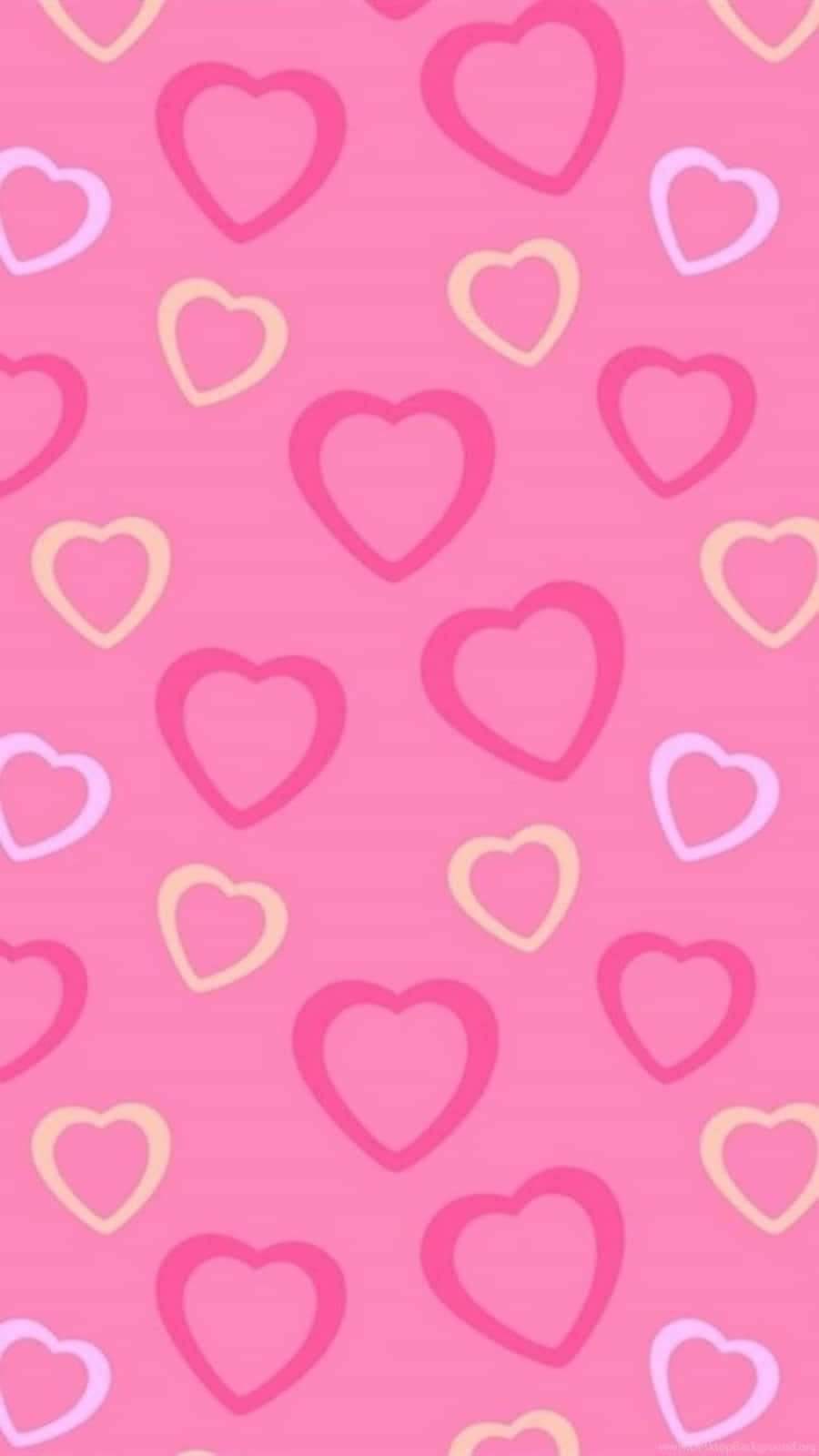 Pink Heart Pattern Girly Tumblr