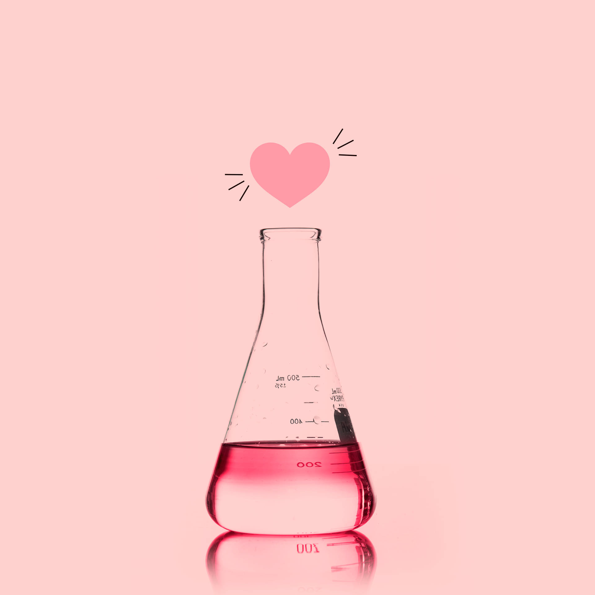 Pink Heart Romantic Chemistry Background