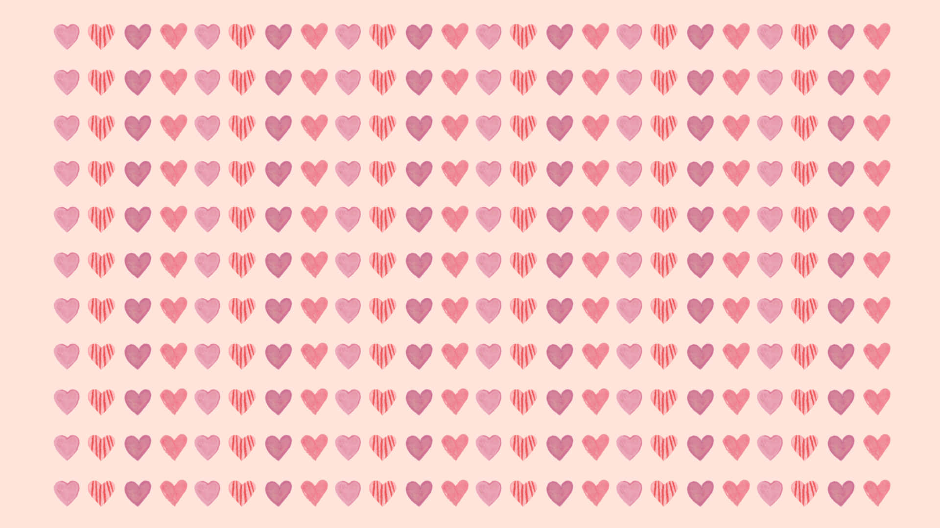 Pink Heart Shape Digital Artwork Aesthetic Valentine's Day Background