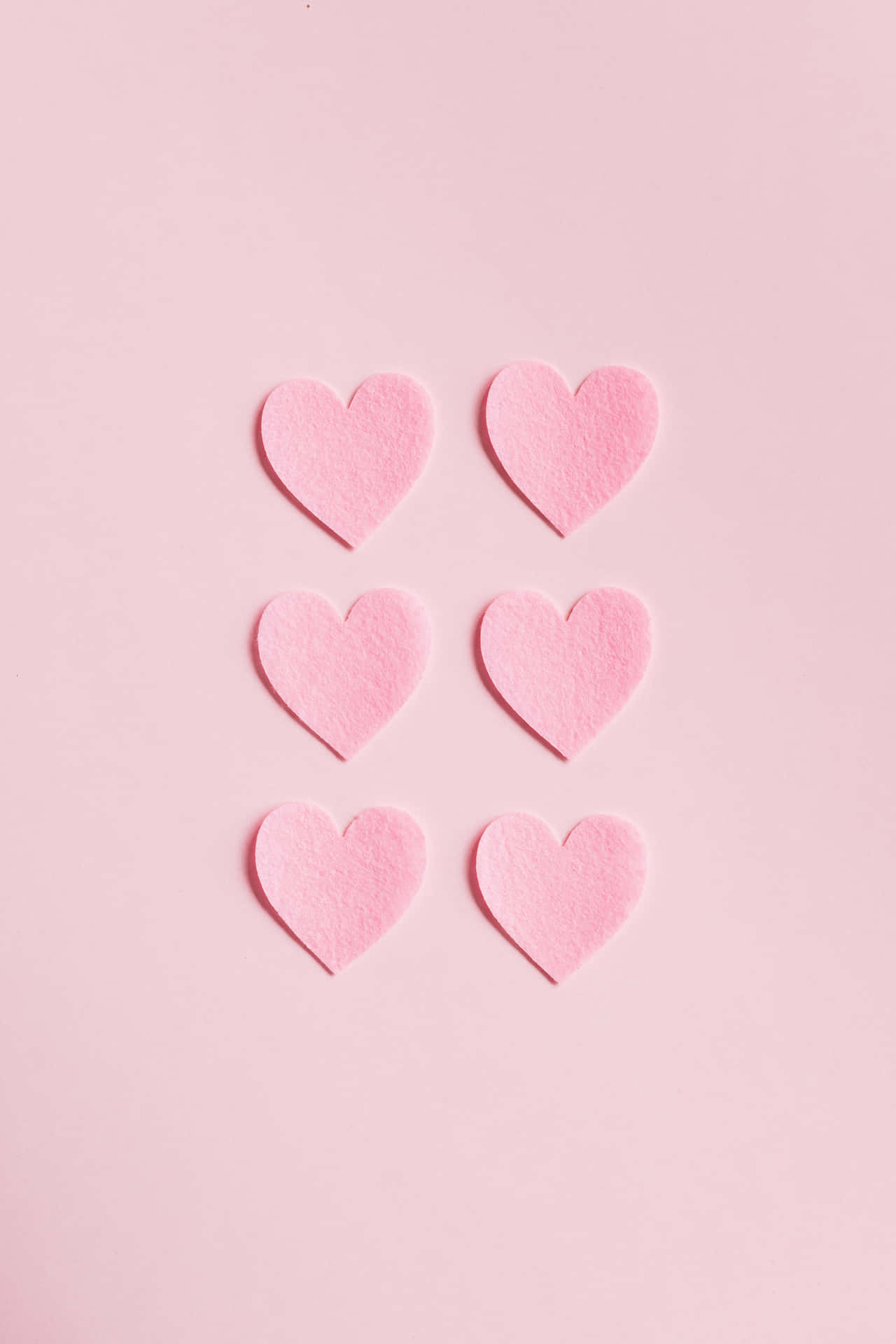 Pink Heart Shape On Pink Background Background