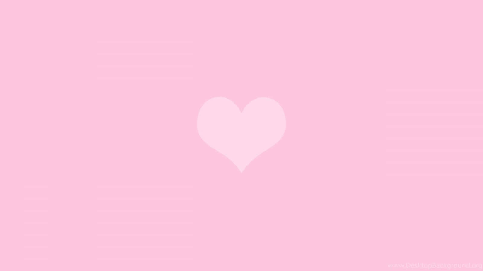 Pink Heart Simple Background Background
