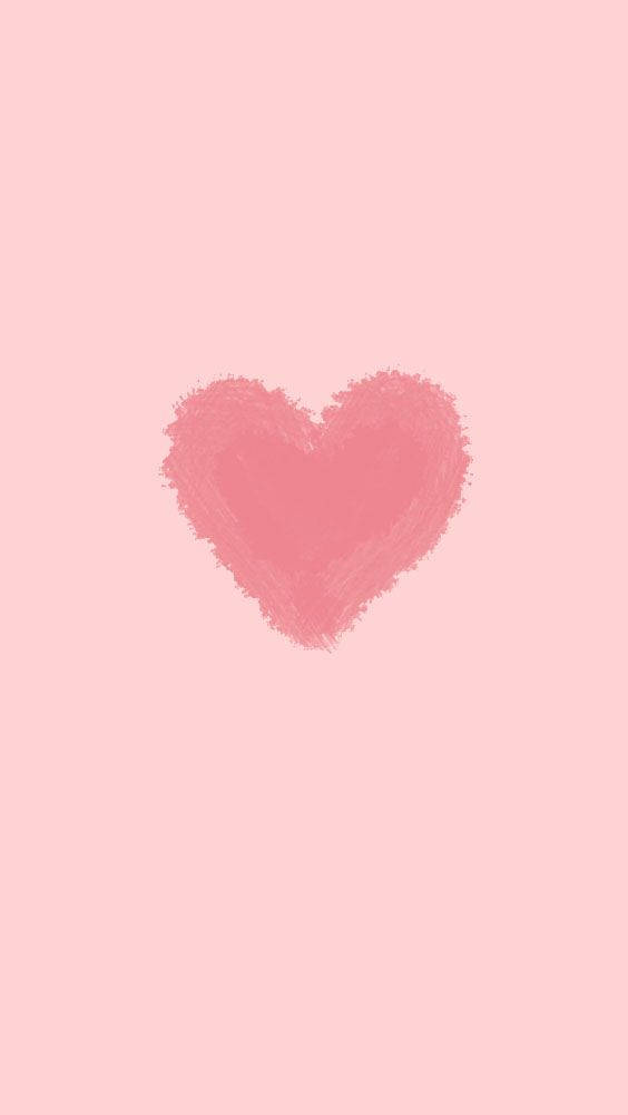 Pink Heart Stamp Background